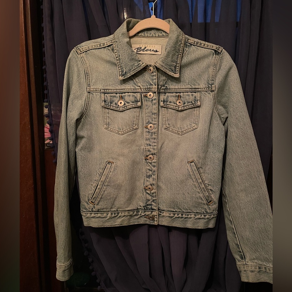 Vintage Express Blues Denim Jacket Size S - Picture 2 of 11